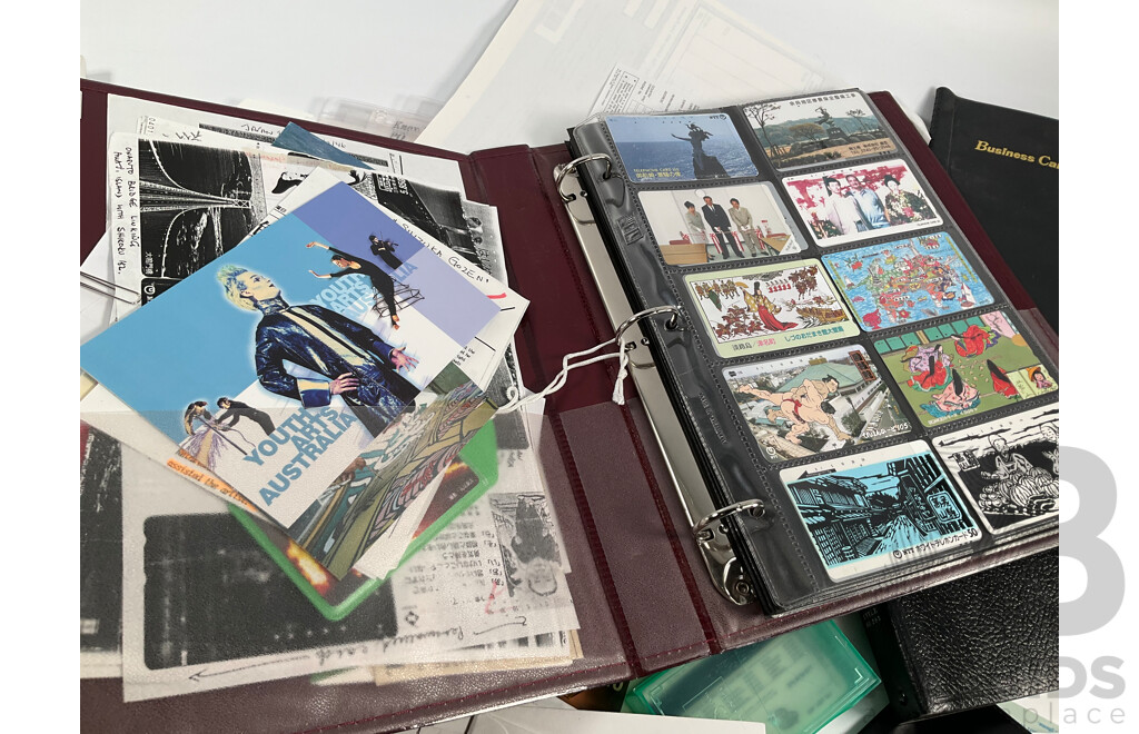 Large Collection of Australian and International Phone Cards Including Japan, European, Albums, Wallets, Unused, Multiples