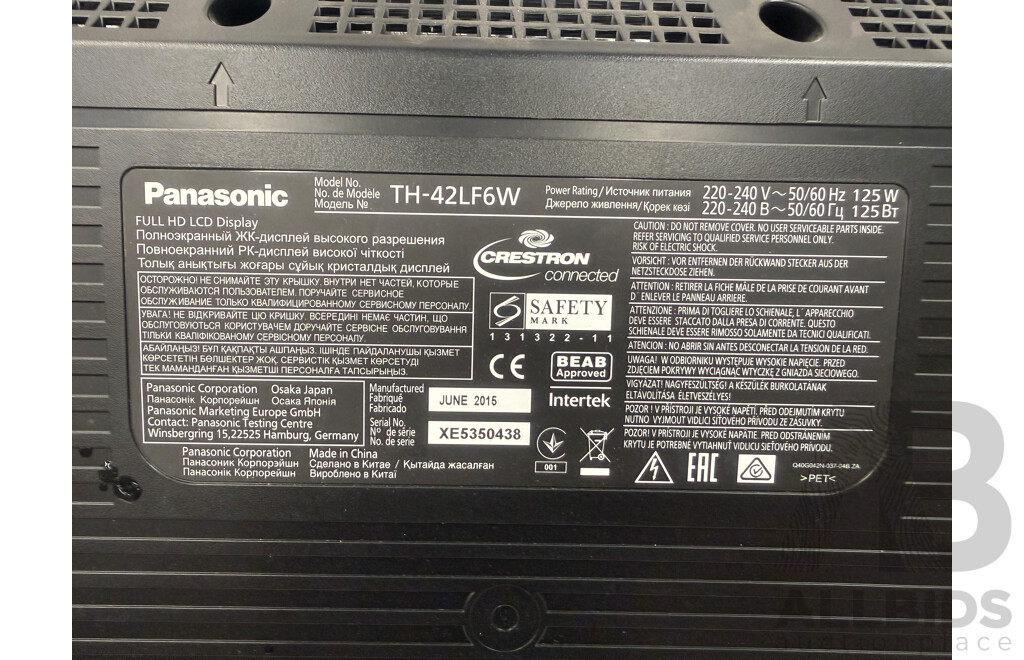 Panasonic 42 Inch FULL HD LCD TV