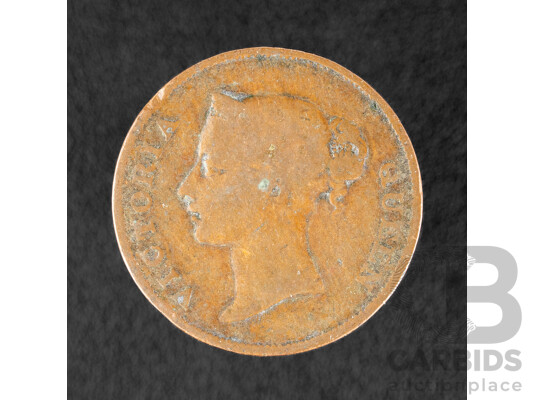 Straits Settlements 1845 East India Company Queen Victoria One Cent