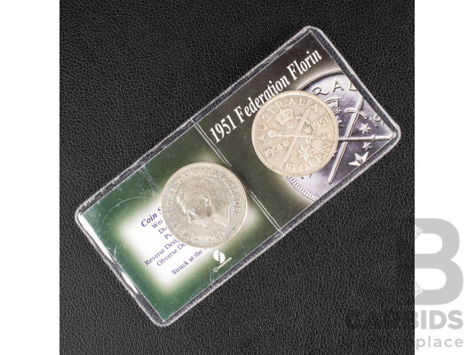 Two Australian 1951 Silver Florins, Federation .500