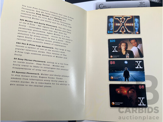 Pacificnet Australia X-Files Mint Phone Card Sets Including The Truth is Out There, Series Three, The Lost Files - Face Value $280