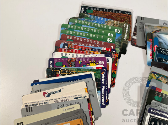 Collection of International Phonecards Including Australian Telecom, Paytel, Denmark, New Zealand, United Kingdom, Korea, Japan, Singapore, Ireland, France