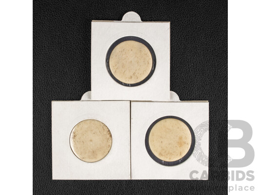 Three Vintage Great Britain One Shilling Grocery Tokens