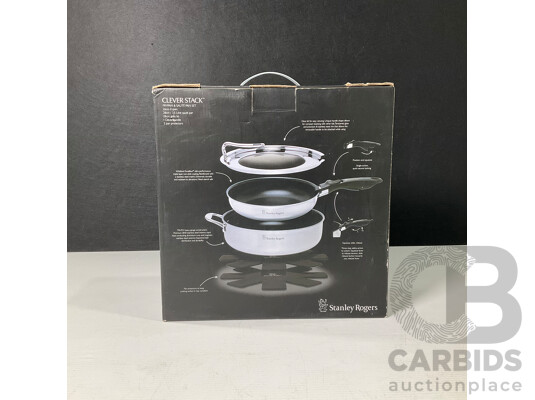 Boxed Stanley Rogers Clever Stack Fry Pan and Saucer Set