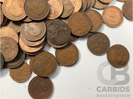 Collection of Great Britain Pennies Spanning QV to QE2 - Approximately 3.2 Kilograms