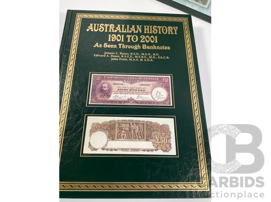 Australian History 1901 to 2001 as Seen Through Banknotes Hard Cover Book