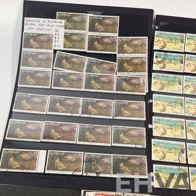 Collection of Australian Stamps, High Domination Including Artist Painting Series Set