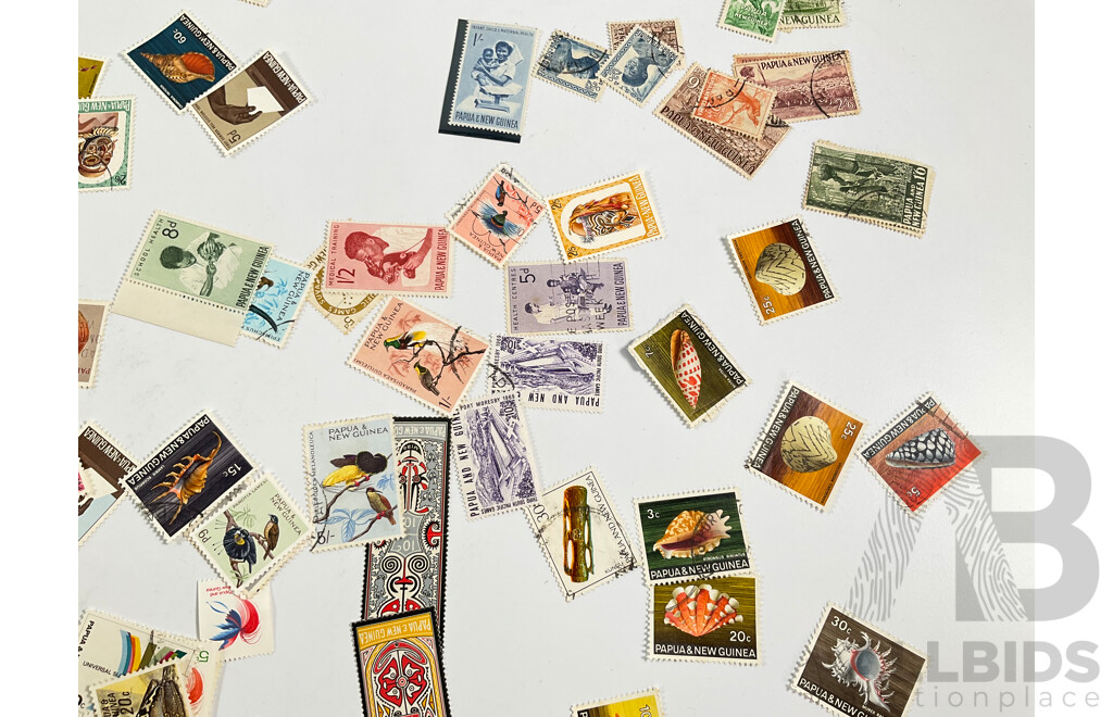 Collection of 1950's-60's Papua New Guinea Mint and Used Stamps Including Folklore Health Series, Birds of Paradise