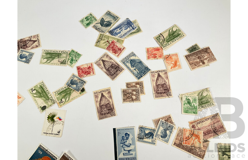 Collection of 1950's-60's Papua New Guinea Mint and Used Stamps Including Folklore Health Series, Birds of Paradise