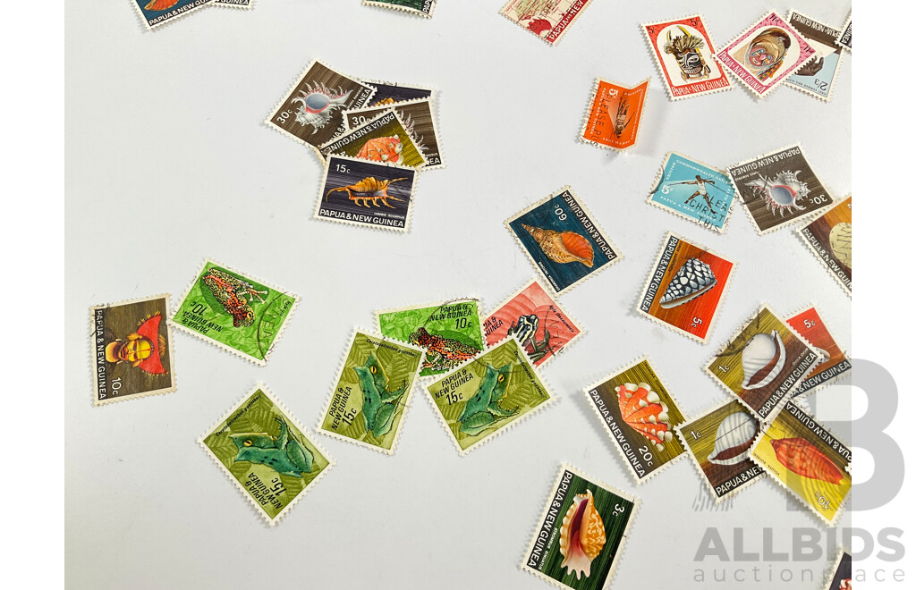 Collection of 1950's-60's Papua New Guinea Mint and Used Stamps Including Folklore Health Series, Birds of Paradise