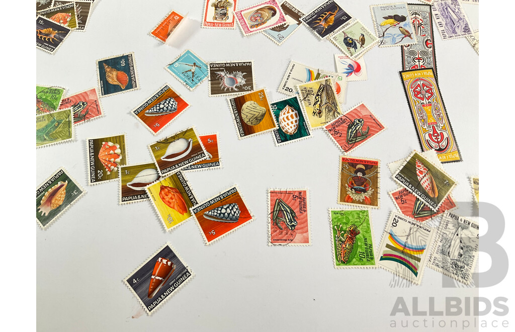 Collection of 1950's-60's Papua New Guinea Mint and Used Stamps Including Folklore Health Series, Birds of Paradise