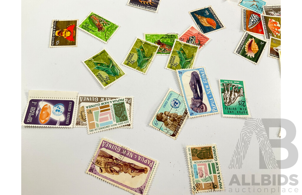 Collection of 1950's-60's Papua New Guinea Mint and Used Stamps Including Folklore Health Series, Birds of Paradise