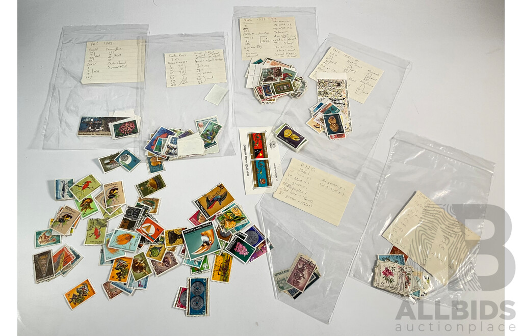 Collection of Papua New Guinea Stamps, Examples Spanning 1961 to 1982 Including Mints and Sets