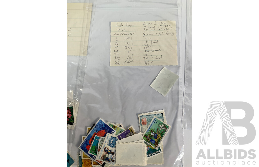 Collection of Papua New Guinea Stamps, Examples Spanning 1961 to 1982 Including Mints and Sets