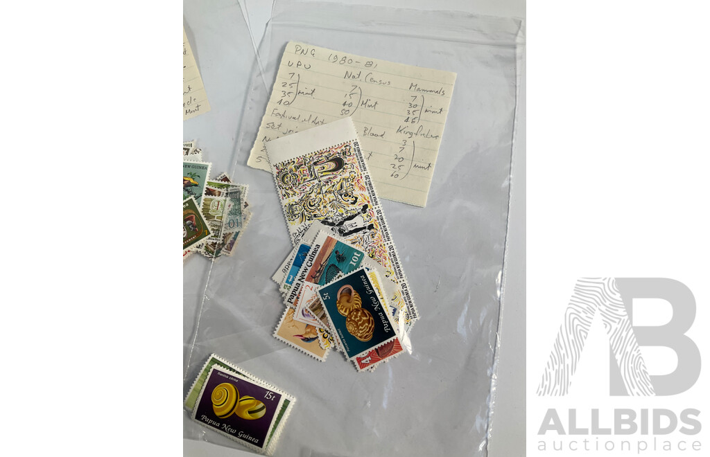 Collection of Papua New Guinea Stamps, Examples Spanning 1961 to 1982 Including Mints and Sets