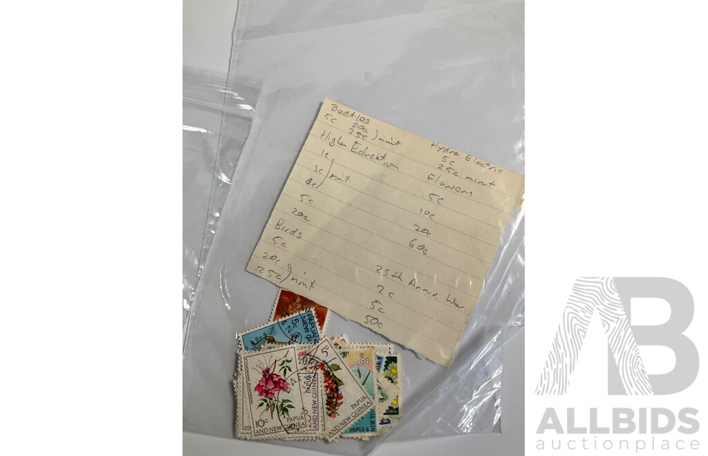 Collection of Papua New Guinea Stamps, Examples Spanning 1961 to 1982 Including Mints and Sets