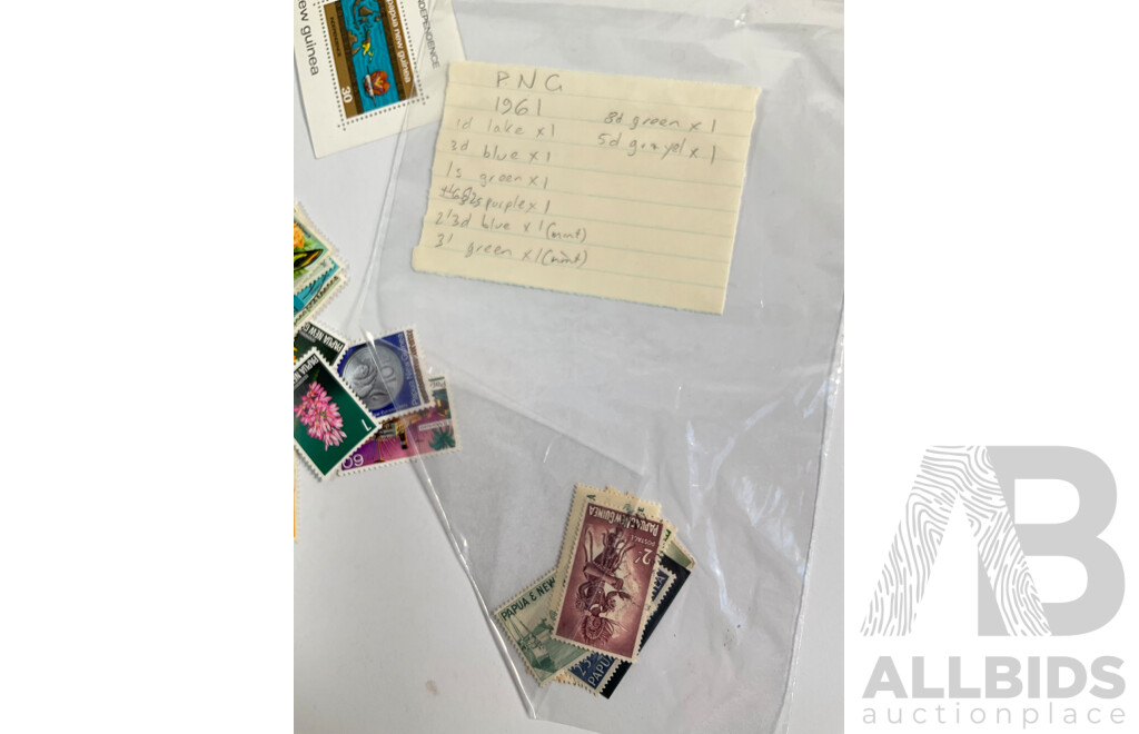 Collection of Papua New Guinea Stamps, Examples Spanning 1961 to 1982 Including Mints and Sets