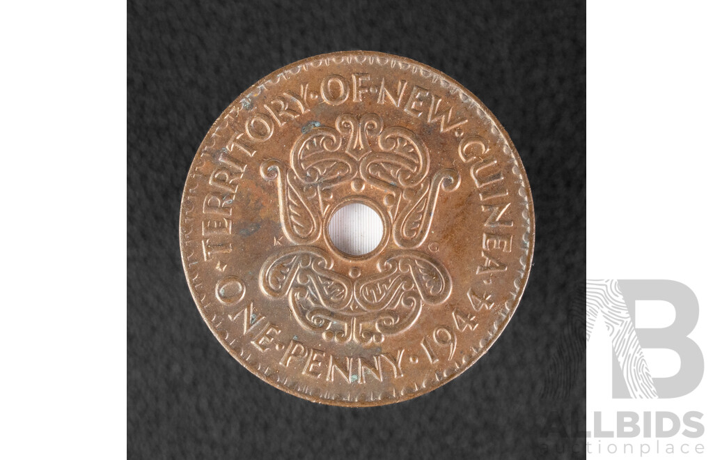 Territory of New Guinea 1944 One Penny, High Grade