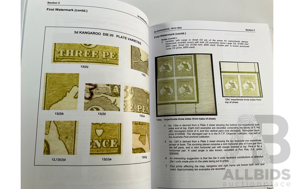 The Australian Commonwealth Stamp Specialist's Catalogue, Kangaroos, Signed by Author Geoffrey Kellow