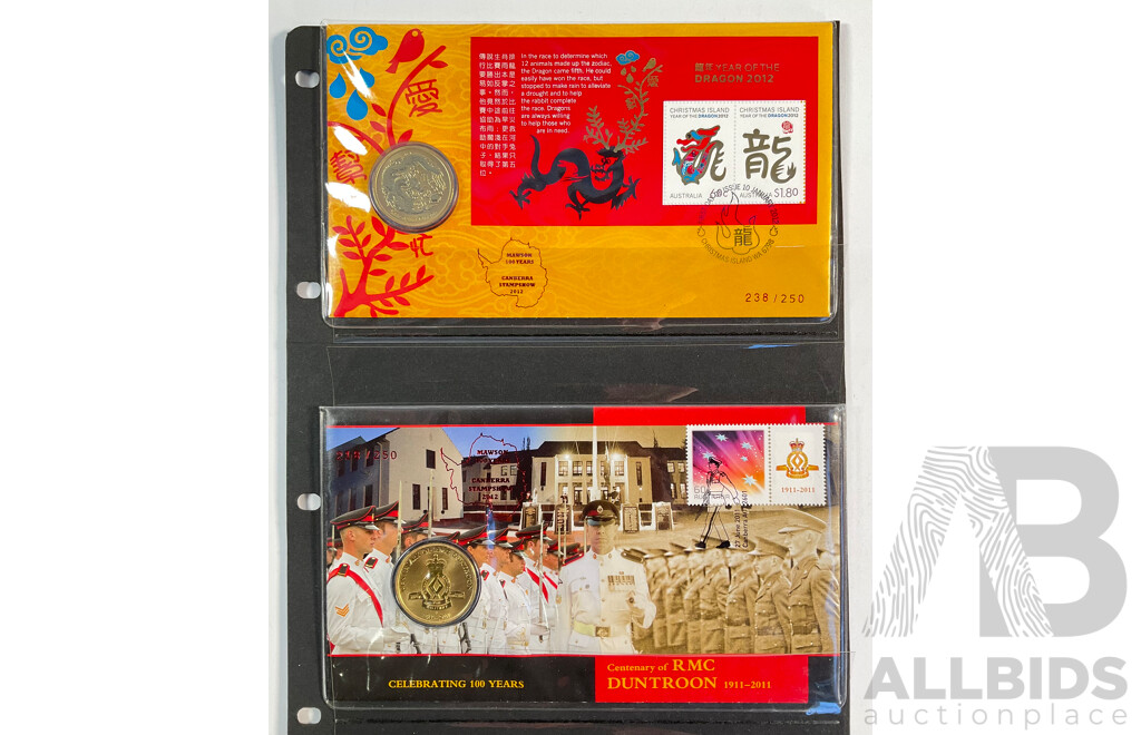 Two Australian PNCs Including 2012 Year of the Dragon and 2011 Centenary of RMC