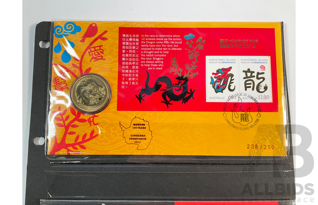 Two Australian PNCs Including 2012 Year of the Dragon and 2011 Centenary of RMC