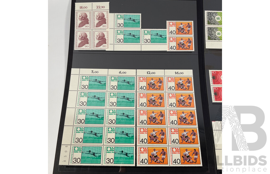 Collection of German Mint Stamp Blocks