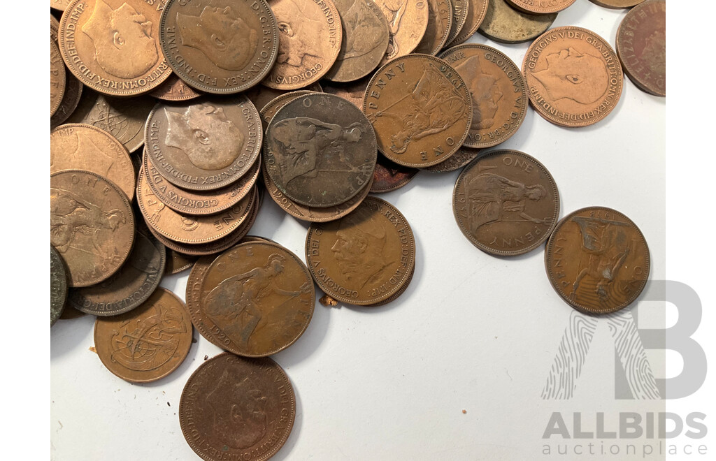 Collection of Great Britain Pennies Spanning QV to QE2 - Approximately 3.2 Kilograms