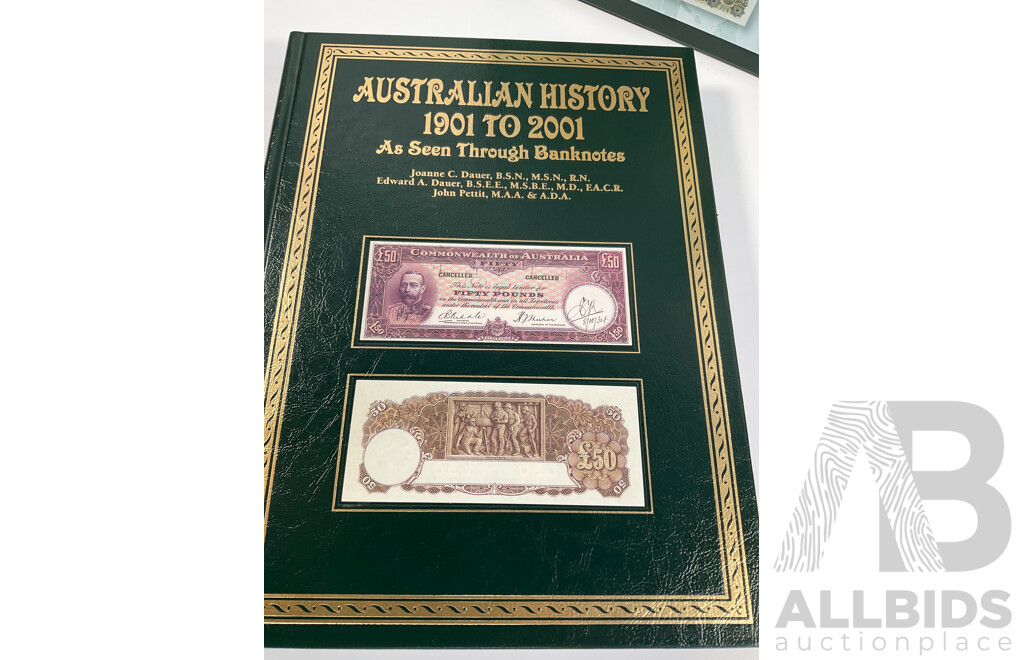 Australian History 1901 to 2001 as Seen Through Banknotes Hard Cover Book