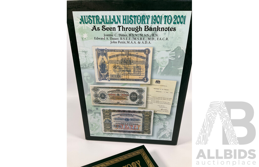 Australian History 1901 to 2001 as Seen Through Banknotes Hard Cover Book