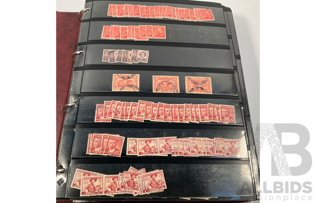 Album of Australian Predecimal Stamps Spanning 1940's to 1965