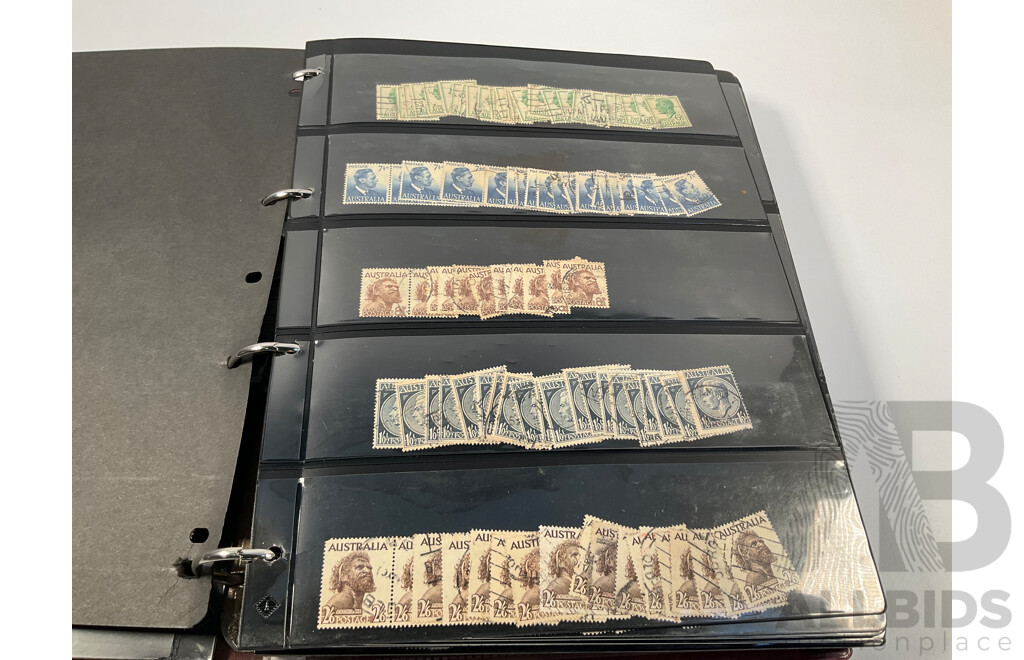 Album of Australian Predecimal Stamps Spanning 1940's to 1965