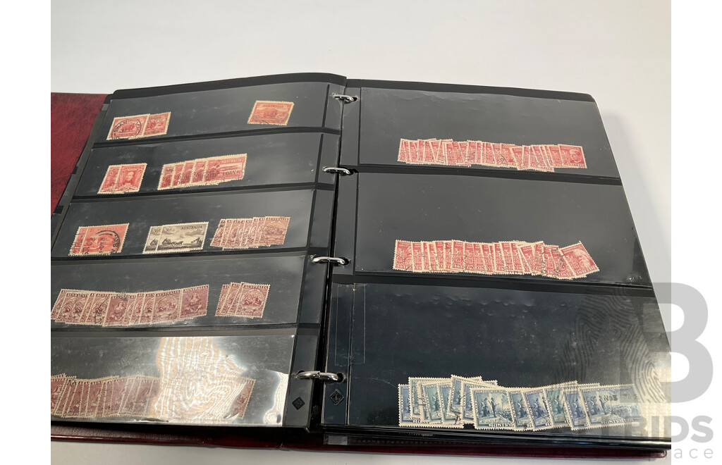 Album of Australian Predecimal Stamps Spanning 1940's to 1965