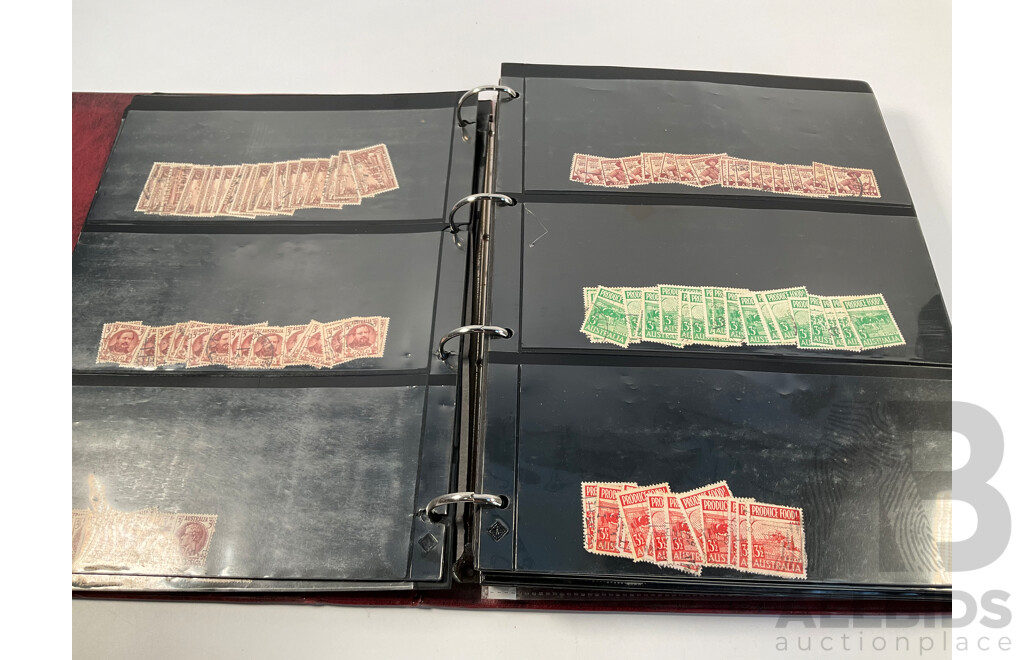 Album of Australian Predecimal Stamps Spanning 1940's to 1965