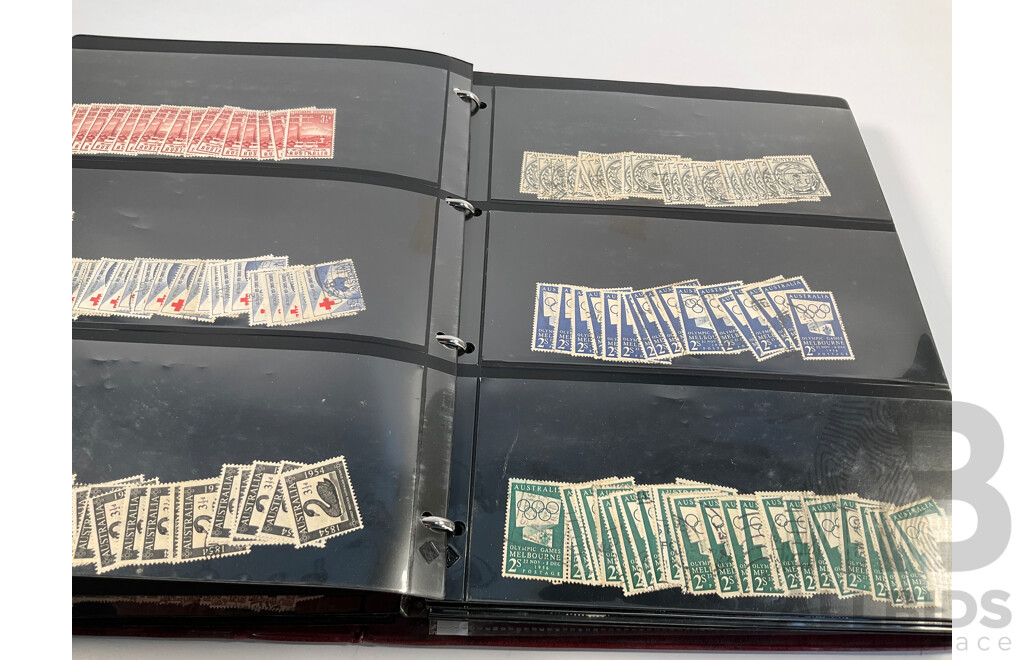 Album of Australian Predecimal Stamps Spanning 1940's to 1965