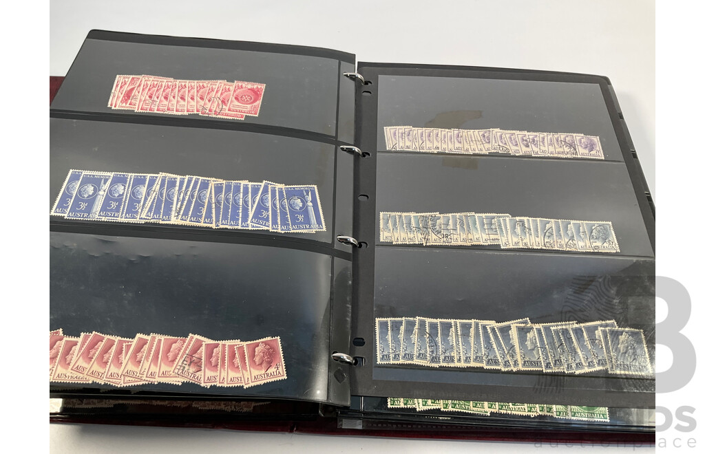 Album of Australian Predecimal Stamps Spanning 1940's to 1965