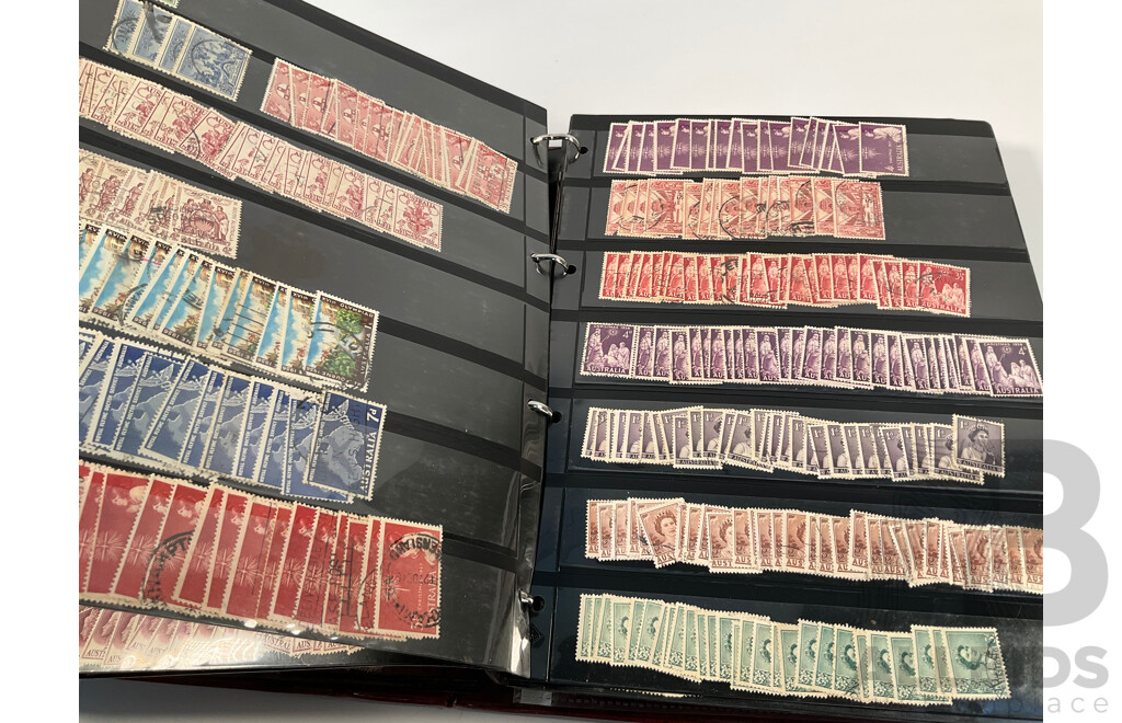 Album of Australian Predecimal Stamps Spanning 1940's to 1965