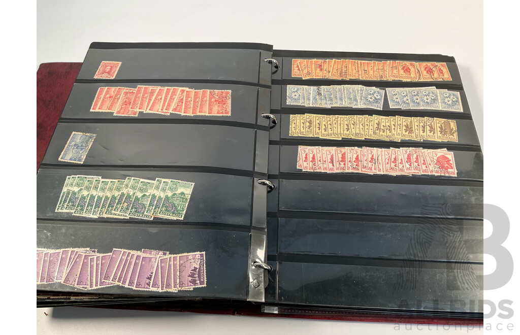 Album of Australian Predecimal Stamps Spanning 1940's to 1965