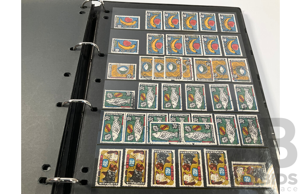 Album of Australian Predecimal Stamps Spanning 1940's to 1965