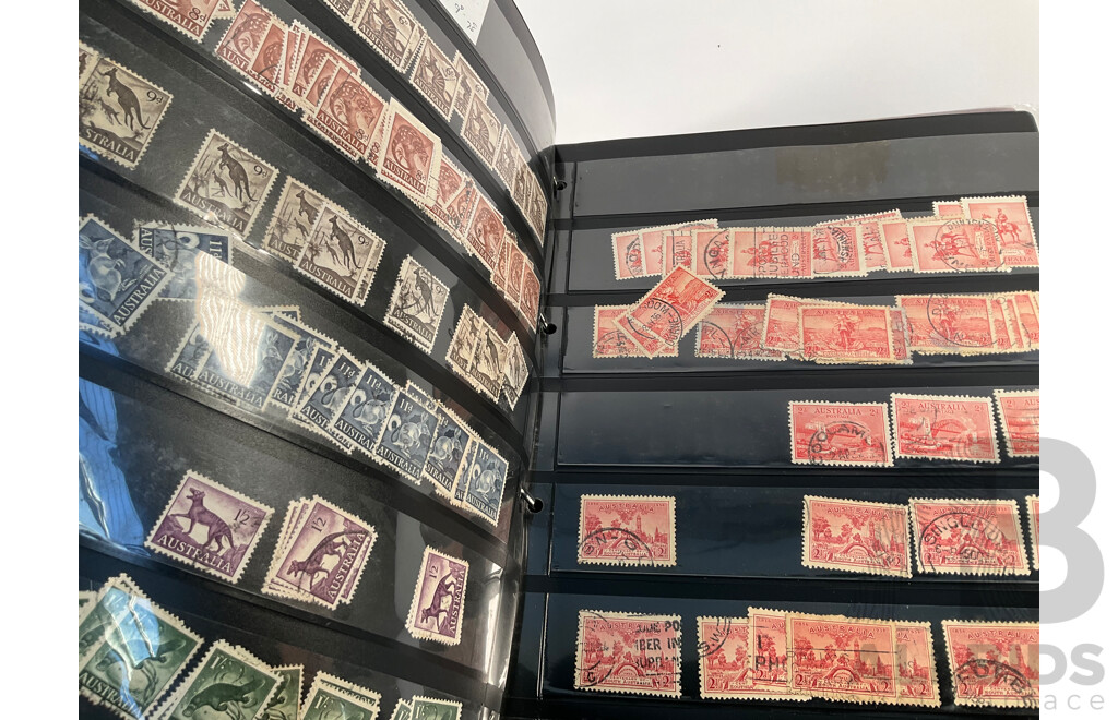 Album of Australian Predecimal Stamps Spanning 1940's to 1965