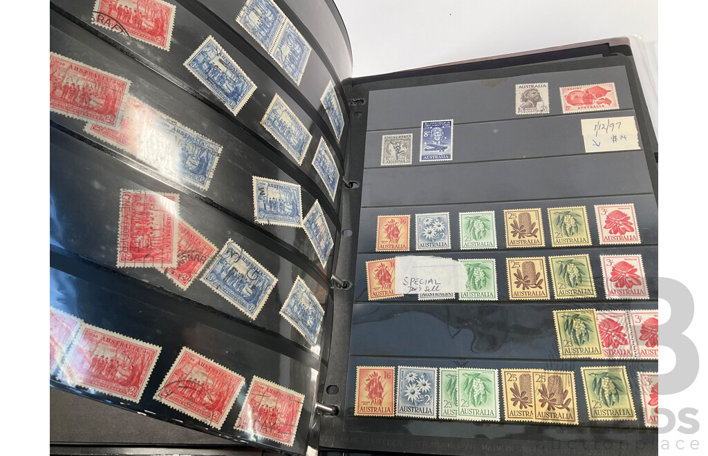 Album of Australian Predecimal Stamps Spanning 1940's to 1965