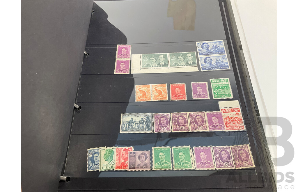 Album of Australian Predecimal Stamps Spanning 1940's to 1965