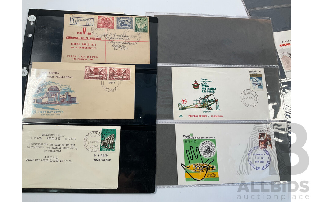 Collection of Australian First Day Covers Spanning 1940's to 1970's