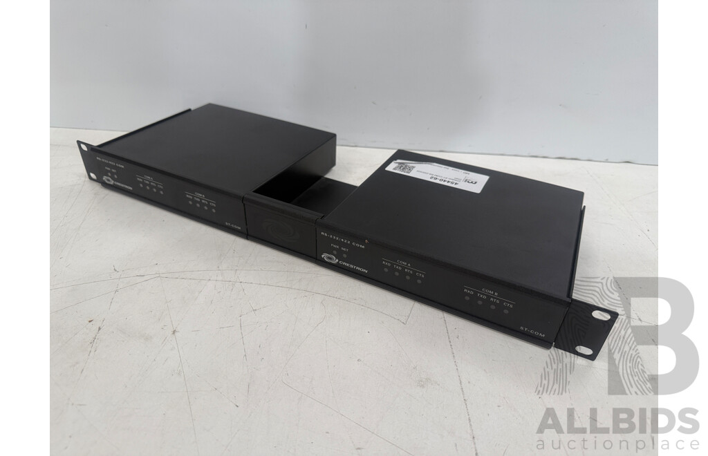 2x Creston ST-COM Independent, Bidirectional RS-232/422/485 Serial Communication Ports Block Mounted