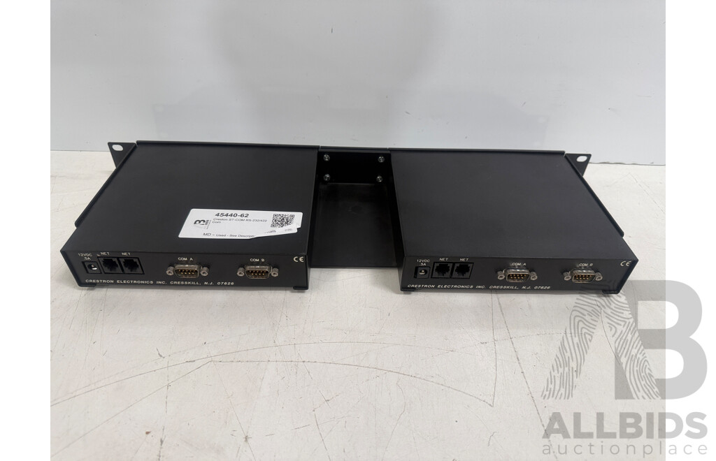 2x Creston ST-COM Independent, Bidirectional RS-232/422/485 Serial Communication Ports Block Mounted