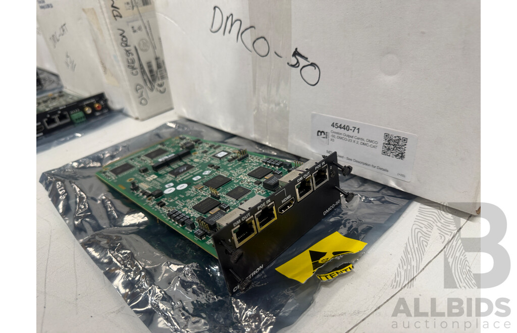 Creston Output Cards, DMCO-50, DMCO-23 X 2, DMC-CAT X5