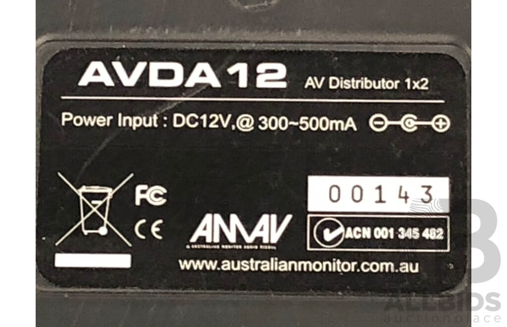 Australian Monitor AV Distributors - AVDA12 - Lot of Six - New