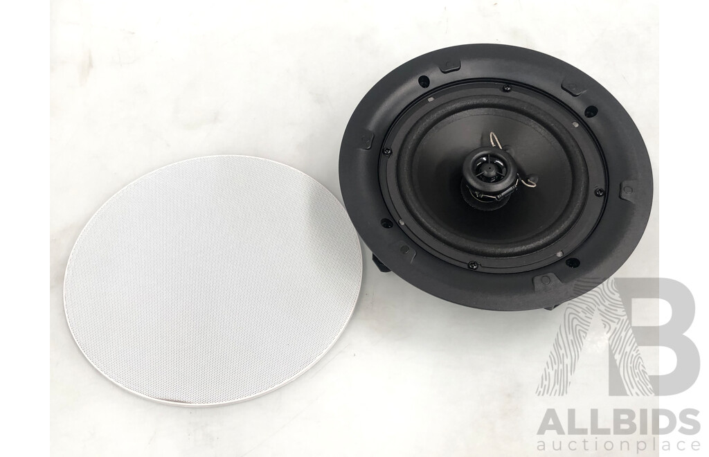 Redback C2188 65mm (6.5?) 15W 100V Coaxial 2 Way Fastfix Ceiling Speakers - Lot of Two - New