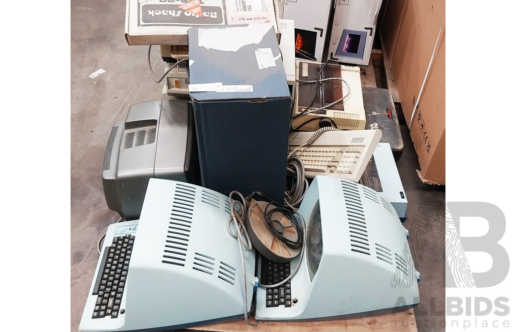 Pallet of Assorted Vintage Computers, Printers and More