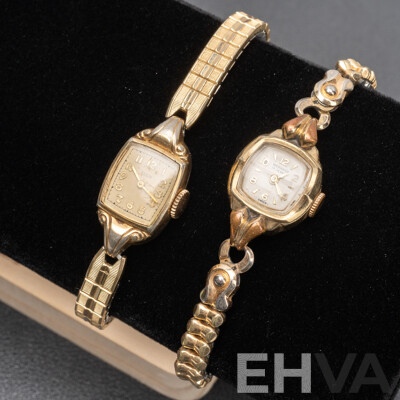 Vintage Ladies' Watches Bernhuf & Elgin Manual Hand Wind Movements - Lot of 2