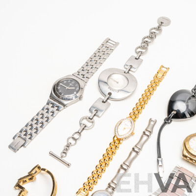 Collection of Ladies' Watches. Seiko, Ripcurl, Michael Kors, Swatch, Bulova, Gucci, Calvin Klein, DKNY, Anne Klein - Lot of 9